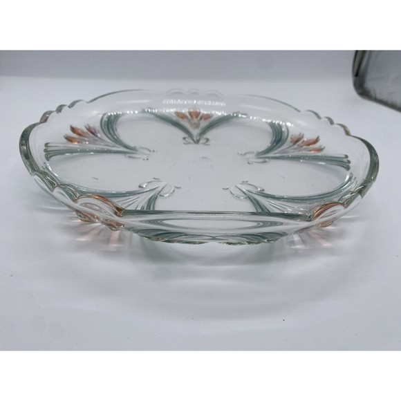 Mikasa French Floral Bouquet 12.5" Round Serving Glass Platter, Made in Germany - Picture 2 of 5